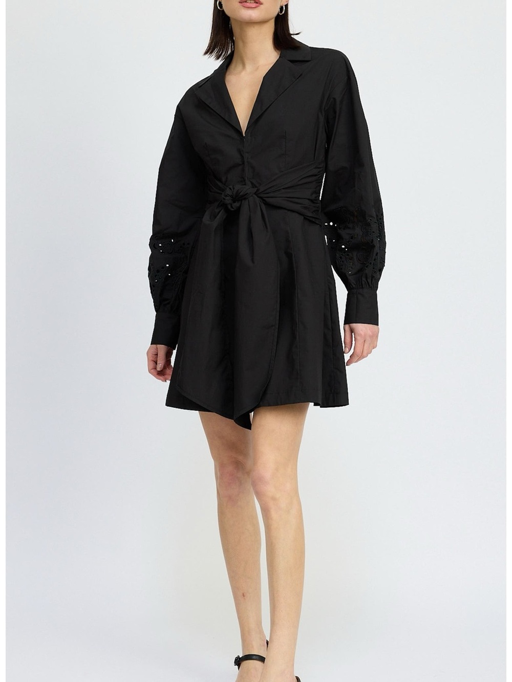 NWT Benedetta Cotton Tie-Waist Shirtdress - Picture 5 of 9